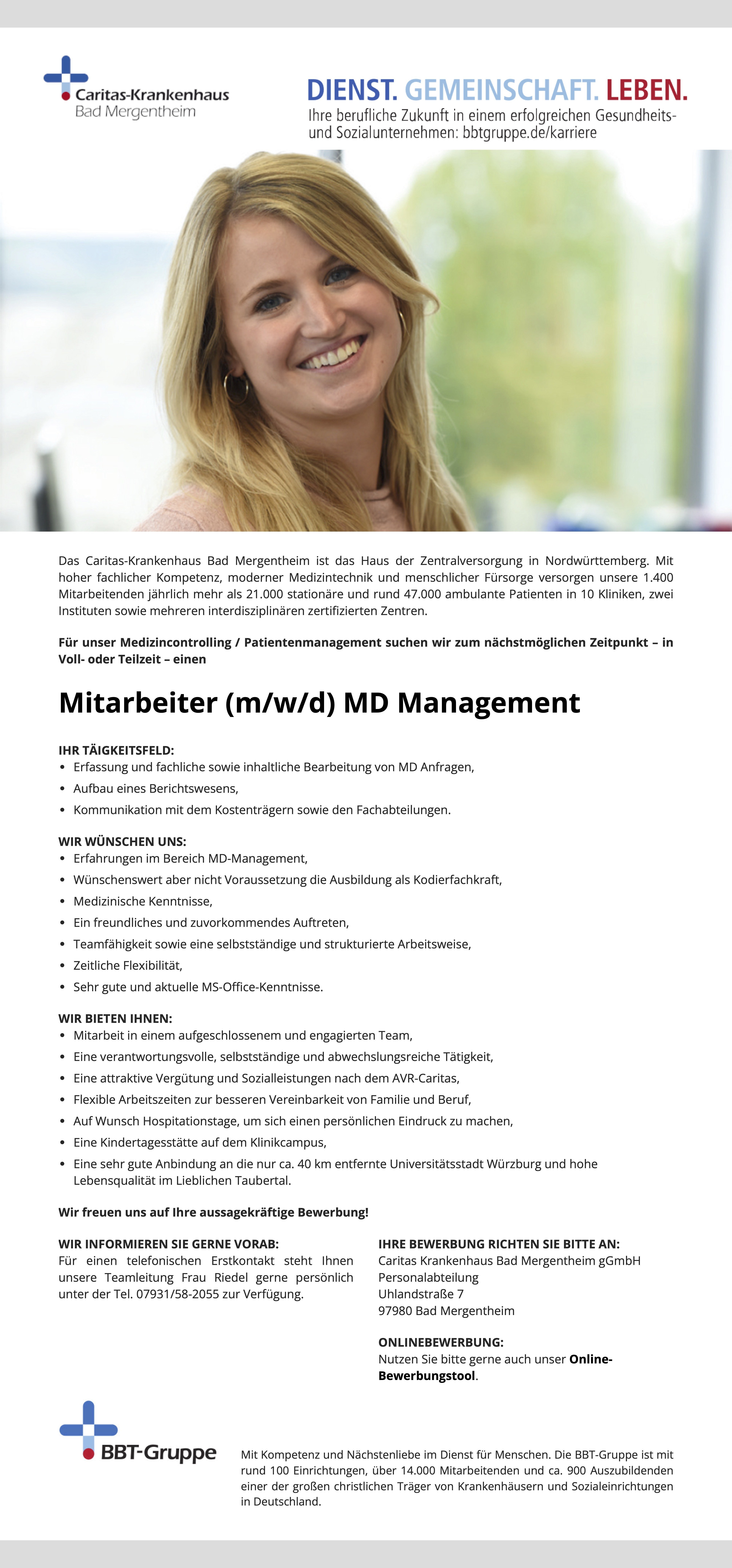 Mitarbeiter (m/w/d) MD Management